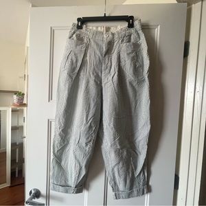 Free People Seersucker Cuffed Pants